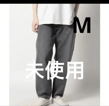 다크 그레이 스트레이트 데님 팬츠