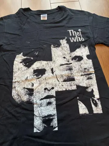 The Who 페이스 T셔츠 블랙 Gildan 제작