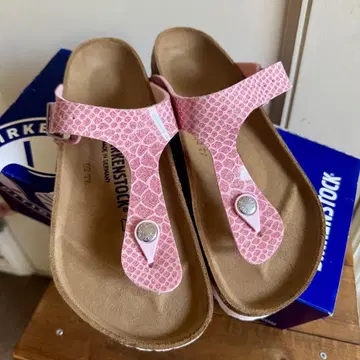 새상품 Birkenstock 버켄스탁 핑크 샌들 37 기제