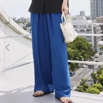 아메리칸 홀릭 접촉 냉감 와셔 이지 팬츠 딥 블루