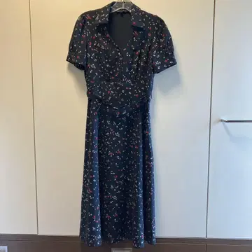 로라 애슐리 LAURA ASHLEY 롱 원피스 꽃무늬 벨트 포함