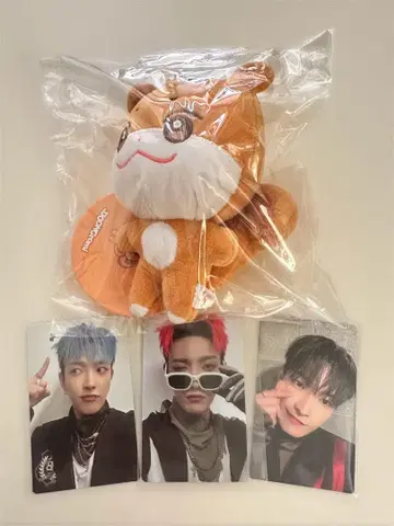 ATEEZ 홍중 춘라미 ANITEEZ 키링 트레이딩 카드 포함