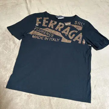 SALVATORE FERRAGAMO 반팔 티셔츠 XS 빅 로고 블랙
