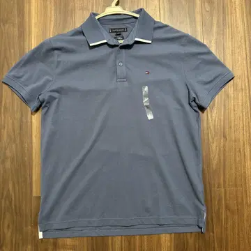 TOMMY HILFIGER 그레이 피케 셔츠 L