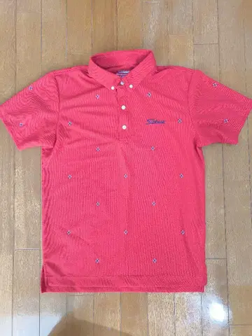 Titleist 빨간색 피케 셔츠 타이틀리스트