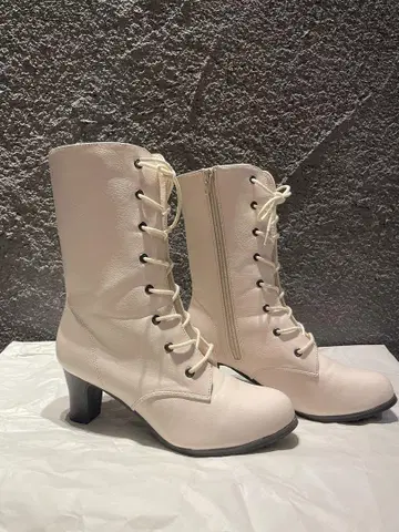졸업식 하카마 부츠 아이보리 화이트 M