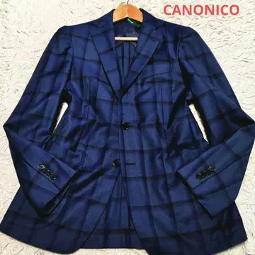 [컨디션 최상] CANONICO 테일러드 재킷 네이비 이탈리아제 원단