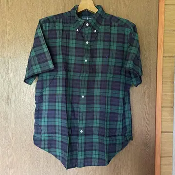 Ralph Lauren CLASSIC FIT 체크 무늬 반팔 셔츠 XL