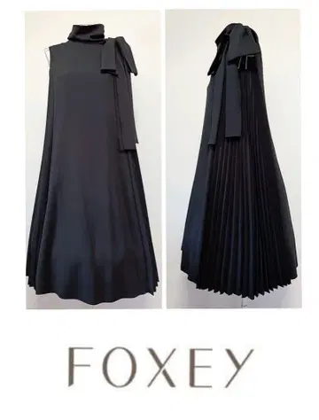 폭시 NY 42366 Elara dress 리본 원피스 블랙 38