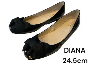 DIANA 블랙 플랫슈즈 24.5cm