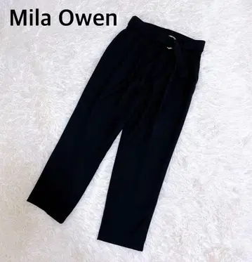 새상품급 Mila Owen 캐주얼 팬츠 오피스 슬랙스 블랙 벨트