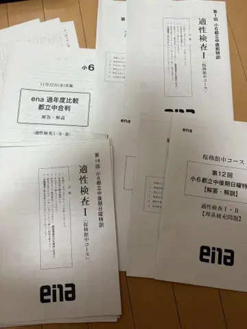 초6 ena 오우슈칸 모의고사 도립중합판 적성검사