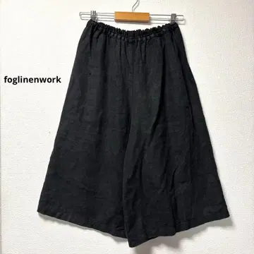 fog linen work 블랙 린넨 큐롯