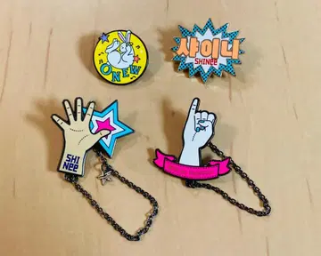 SHINee & ONEW 라이브 굿즈 핀 배지 4개 세트