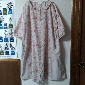 루프 7부 소매 무릎 기장 원피스