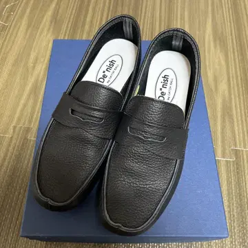 [미사용품] 캐치볼 데니쉬 가죽 로퍼 블랙 23cm