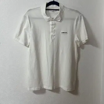 LACOSTE 슬림 핏 피케 셔츠 US L 화이트