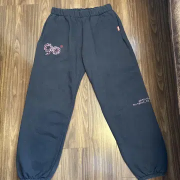 9090Logo Sweat Pants Black Pink Leopard