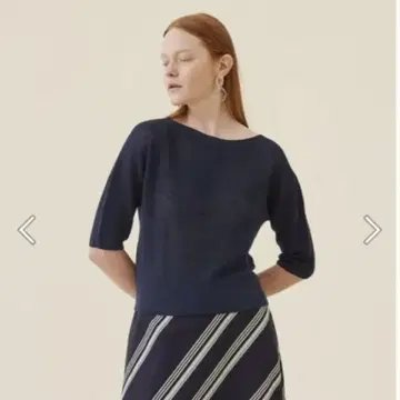 GALERIE VIE 린넨 베이직 보트넥 풀오버