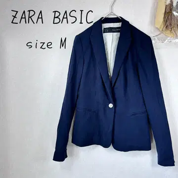 ZARA 자라 베이직 테일러드 자켓 비즈니스 네이비 M