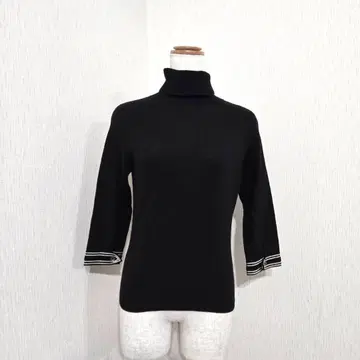 Paul Smith Woman 울 니트 블랙 터틀넥 7부 소매 M