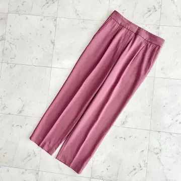 새상품급 PLST 플라스테 팬츠 린넨 핑크 퍼플 S