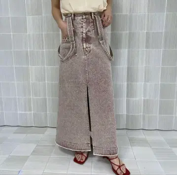 MEDI INVERT SUSPENDER DENIM SKIRT