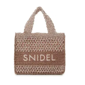 SNIDEL 패턴 짜임 로고 토트백 원피스 유카타