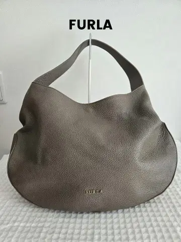 새상품급 FURLA 그레이 가죽 핸드백 핸드백 원 숄더
