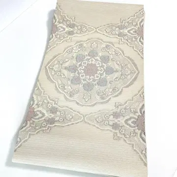 M267 여름 오비 명주 츠즈레 쇼소인 화문 순수 실크 후쿠로 오비