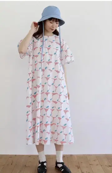 뷔르데사봉 오렌지 원피스 프리 사이즈