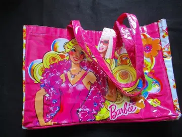 BARBIE 바비 비닐 토트백 에나멜 미사용품
