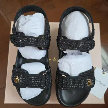 Herlipto Trois Tweed Platform Sandals