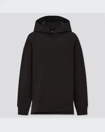 UNIQLO 더블 페이스 후드티 XL 블랙