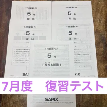 사피 7월 복습 테스트 5학년