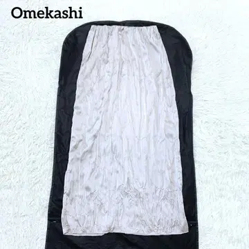 [오메카시] 샤이니 플리츠 롱 스커트(F) 광택감 있음, 허리밴딩