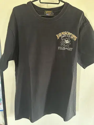 Vanson Felix the Cat 티셔츠 XL 블랙