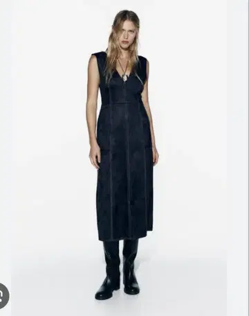 ZARA 자라 페이크 스웨이드 원피스