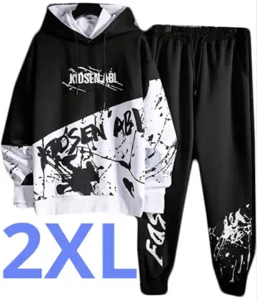 후드티 상하의 남성용 캐주얼 저지 봄/가을 겨울 2XL