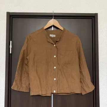 마가렛 호웰 블라우스 린넨 브라운 M 새상품급