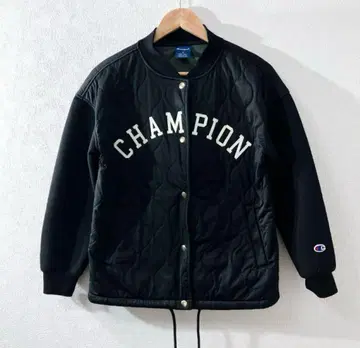 champion 바시티 자켓 퀼팅 블랙 여성용 M 구제 의류
