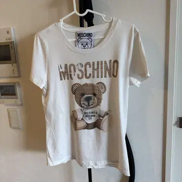 MOSCHINO 테디베어 티셔츠 화이트