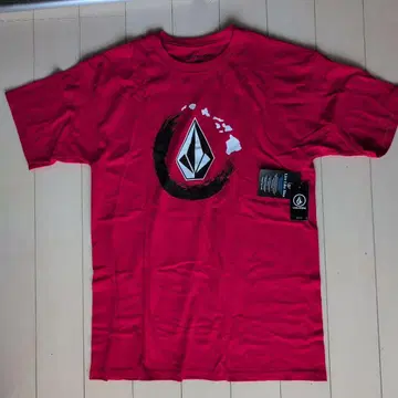 Volcom 하와이 지도 로고 티셔츠 레드
