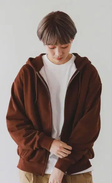 Fruits of the loom 지퍼 후드티 써멀 M