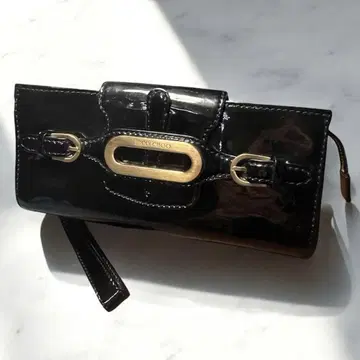 Jimmy choo 레어 블랙 에나멜 핸드백 블랙 achieve