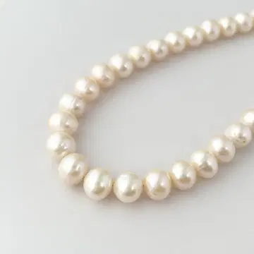 진주 펄 목걸이 액세서리 SILVER 각인 핑크