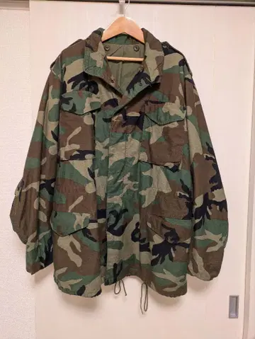 미군 M-65 필드 자켓 3rd 우드랜드 카모 M-L