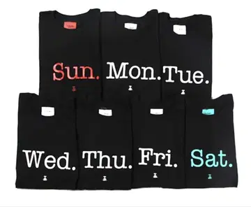 TODAY edition Seven Packed Tees BLACK XL