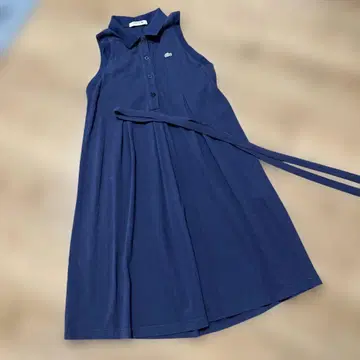 LACOSTE 슬리브리스 원피스 네이비 34