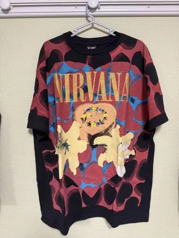 NIRVANA 하트 쉐이프 T셔츠 XL